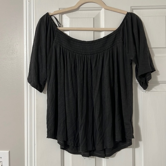 Black off the shoulder top. - Picture 1 of 3